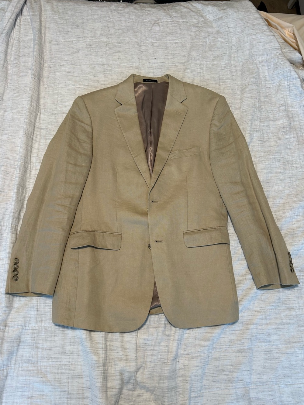 Pronto Uomo Light Tan 100% Linen Blazer